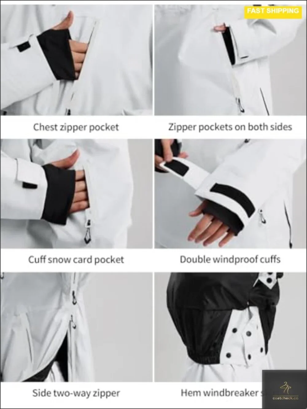 Women's Insulated Ski Jacket Waterproof Snowboard Coat with Hood